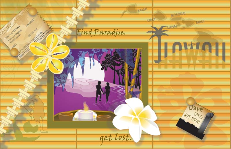 Hawaii Scrapbook in Illustrator